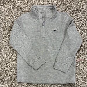 Vineyard Vines Gray Quarter-Zip Sweater